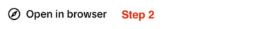 image showing user to open in browser
